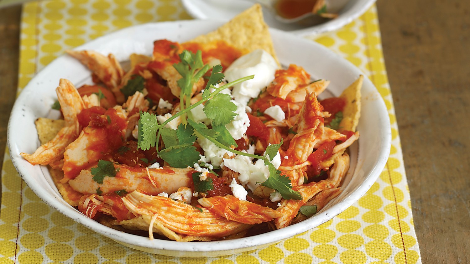 chicken chilaquiles mexican dish