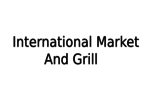 International Market And Grill