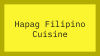 Hapag Filipino Cuisine